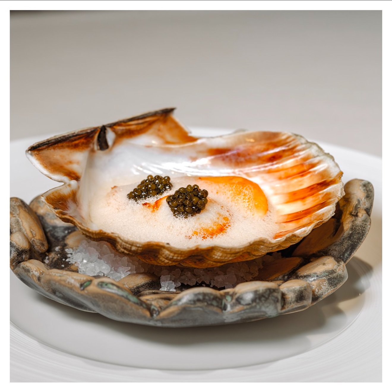 Scallop & caviar